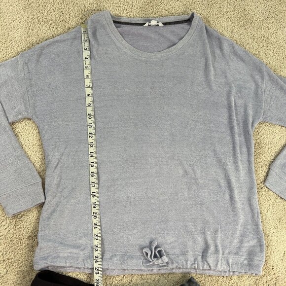 THREE DOTS Pajama Set Womans M Purple Gray Black knit Velour Lounge Stretch NWT - Picture 7 of 16